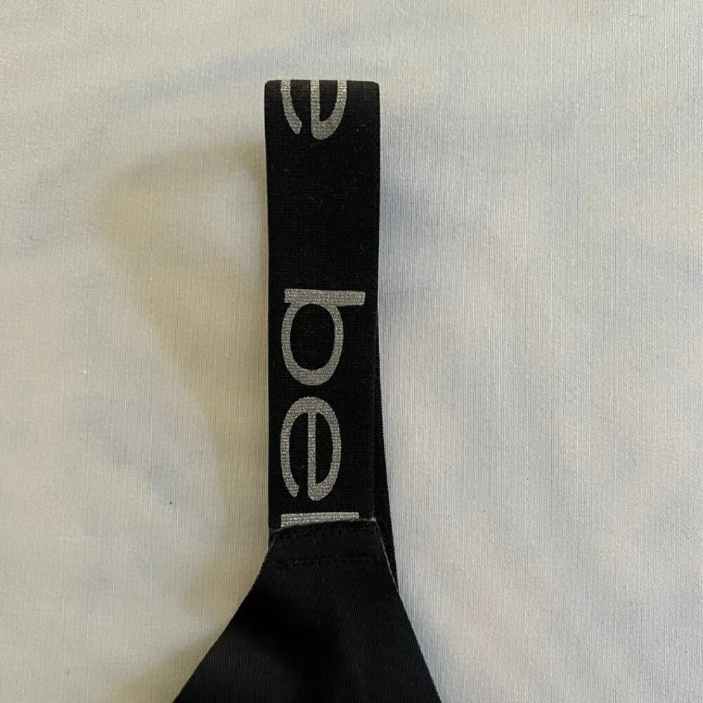 Bebe Logo Black Spandex Sports Bra - Picture 5 of 7